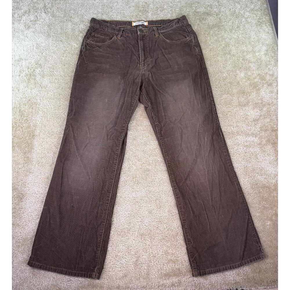 Urban Pipeline Corduroy Wide Leg Pants Brown Men's 36x30 Skater Baggy Loose C669